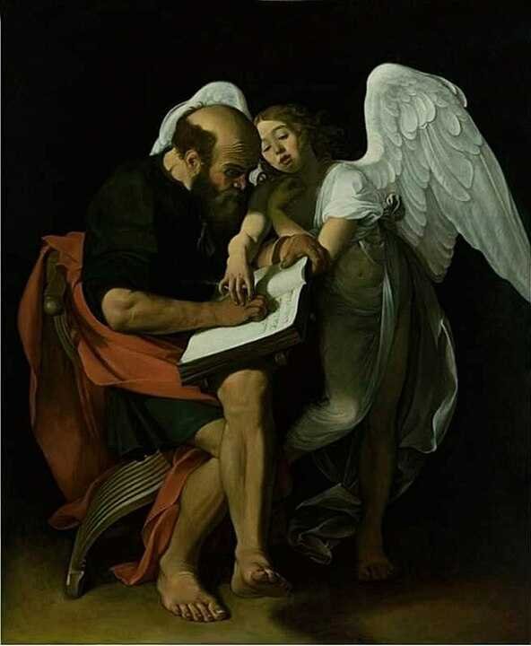 Aziz Matta ve Melek, c. 1602 (Caravaggio)