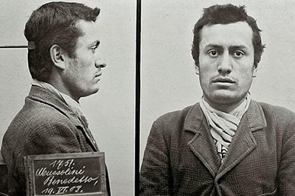 Genç Mussolini ve Tutukluluk Fotoğrafı
