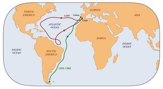 Amerigo Vespucci'nin Rotası
